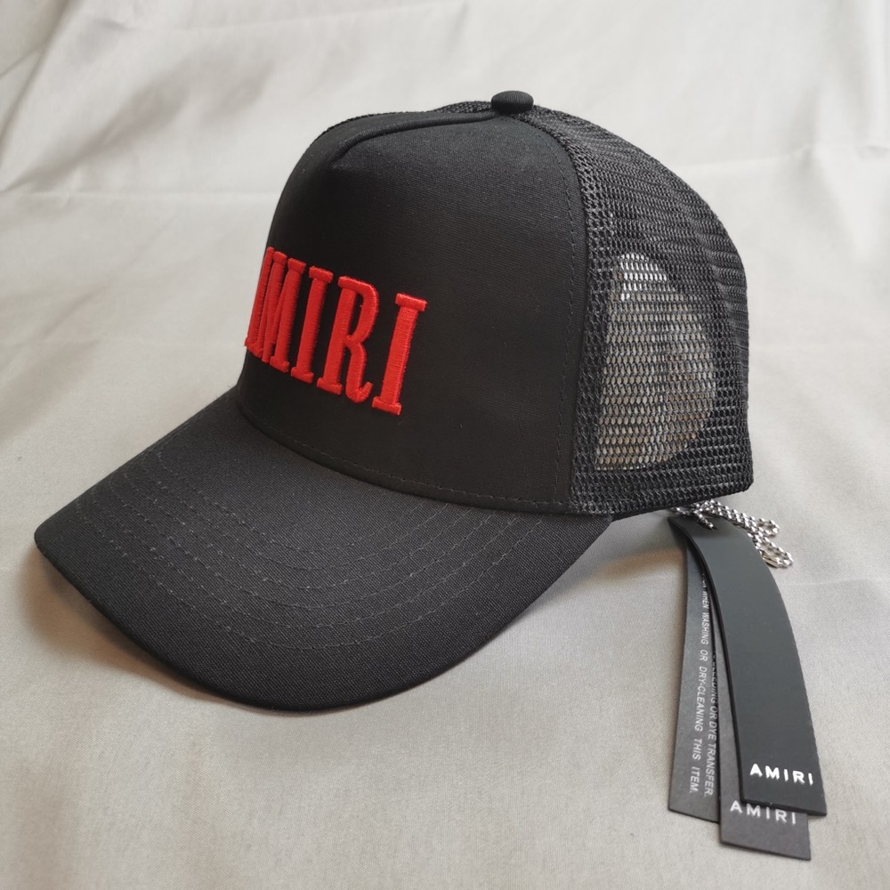 AMIRI red  Letter Black Hat